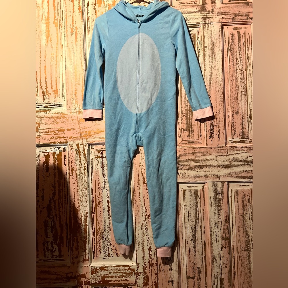 Disney STITCH Light Blue and Pink Kids Footie - Picture 1 of 7